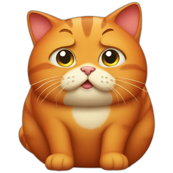 Red fat cat pooping emoji