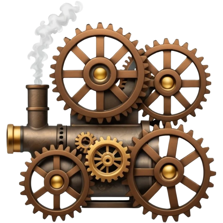 A cog smoking a cigarette emoji