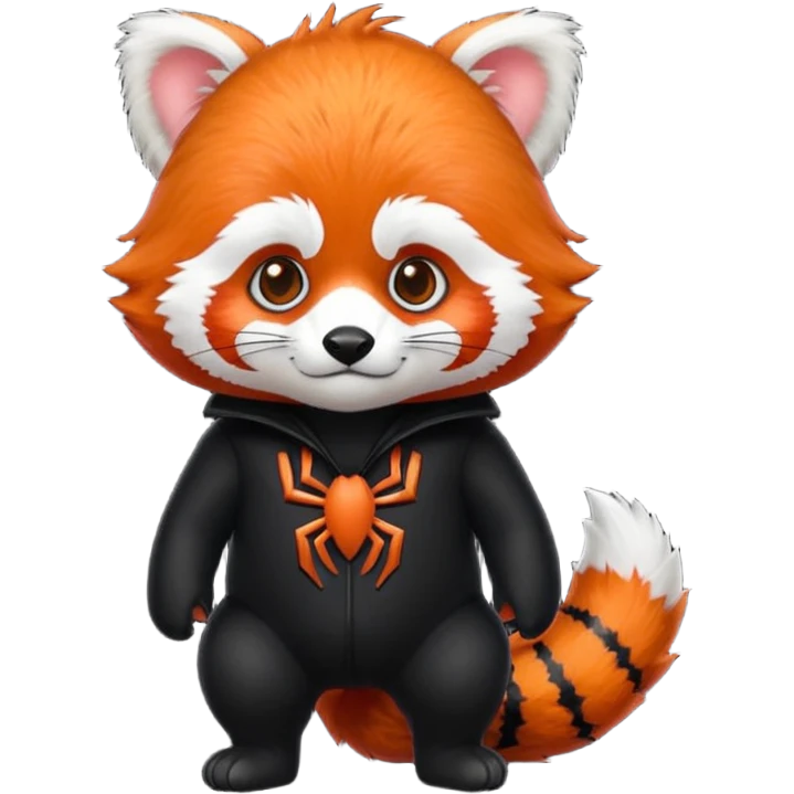 a red panda with spider suit emoji