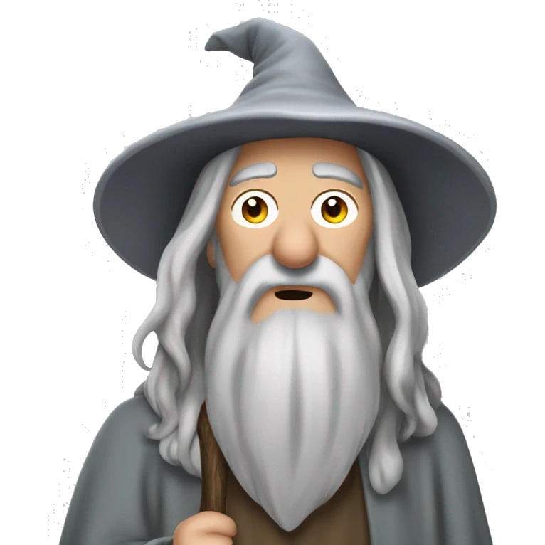 Gandalf the Grey,puzzled, emoji