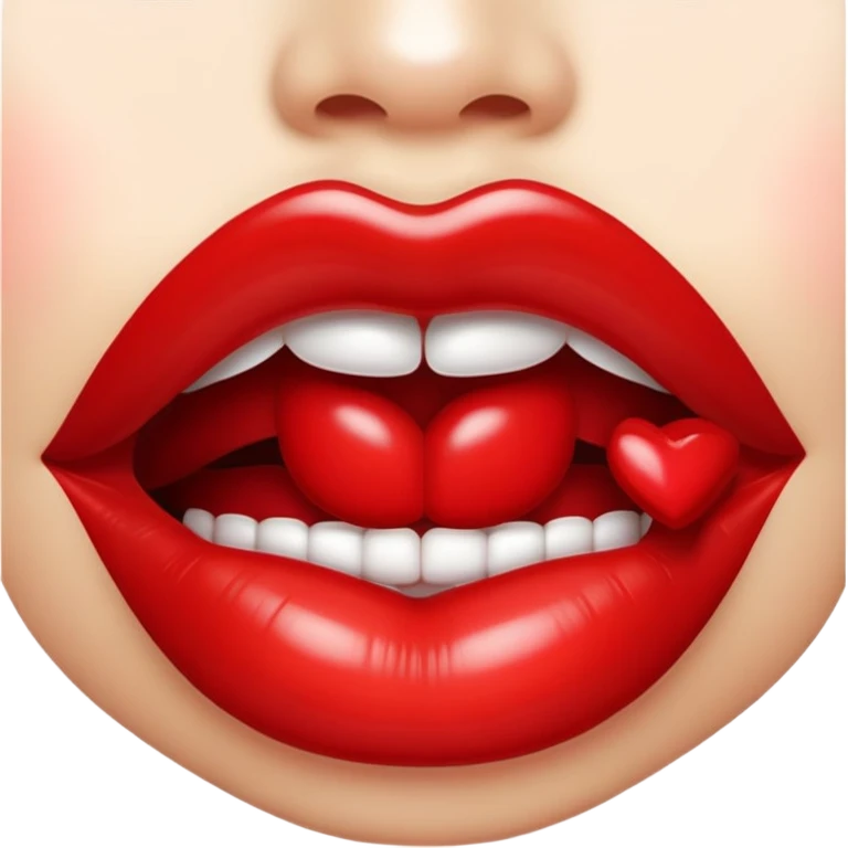 Big lips kissing  emoji