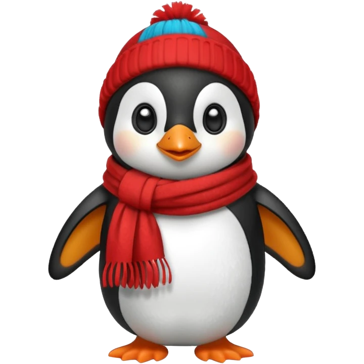 A penguin with scarf emoji