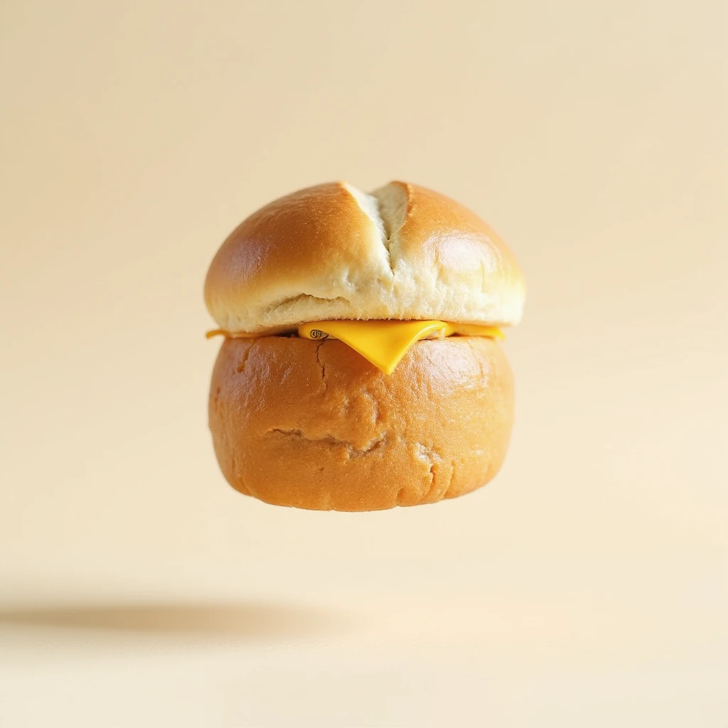 floating bread in the air, isolated, no background, hyperrealism 4K emoji