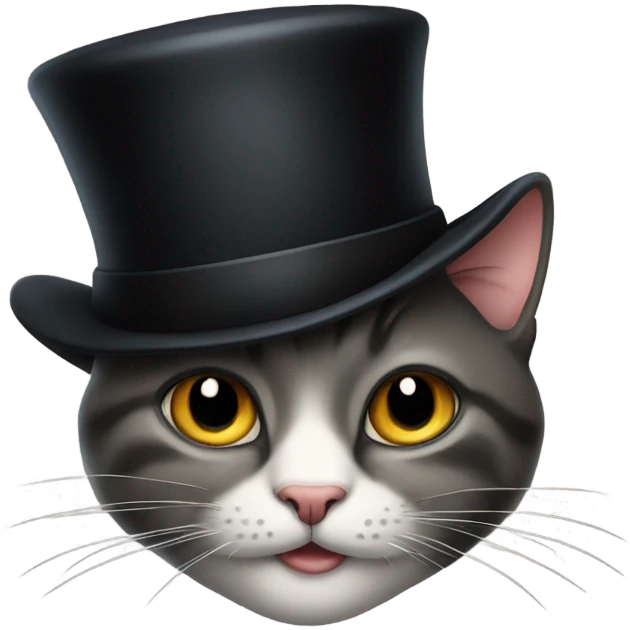 Cat with top hat emoji