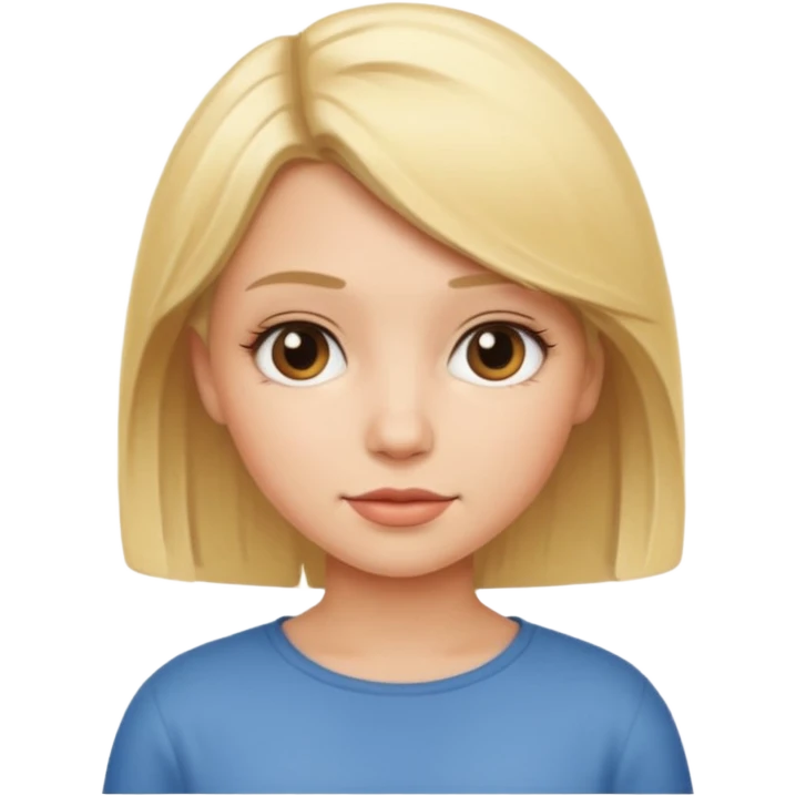 Create a bob blonde girl emoji