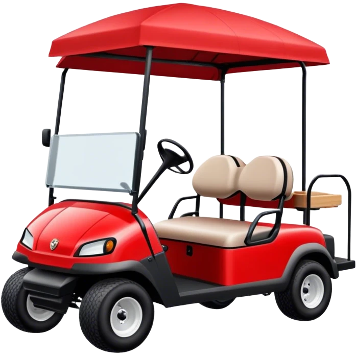 4 person red golf cart  emoji