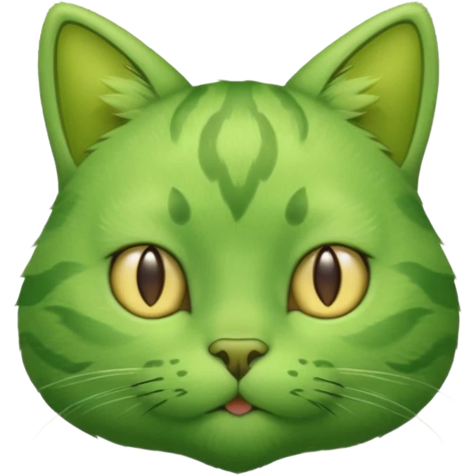 green cat with green shirt emoji