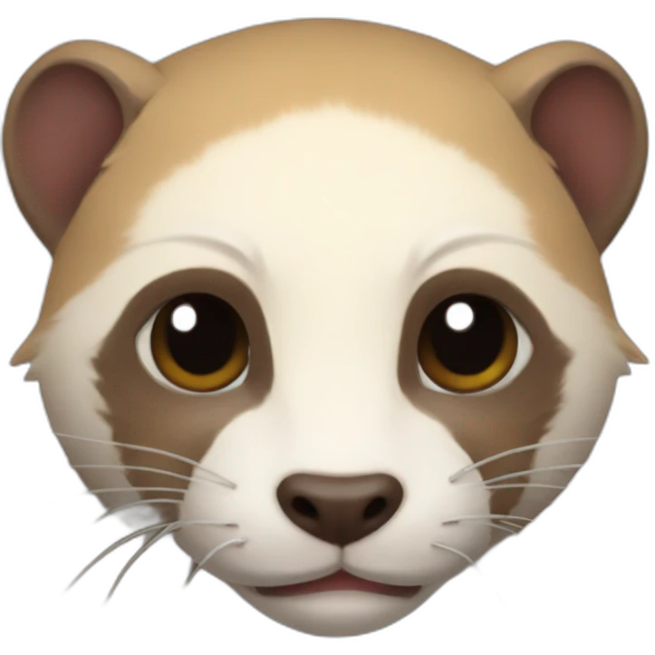 ferret with a muscular human body emoji
