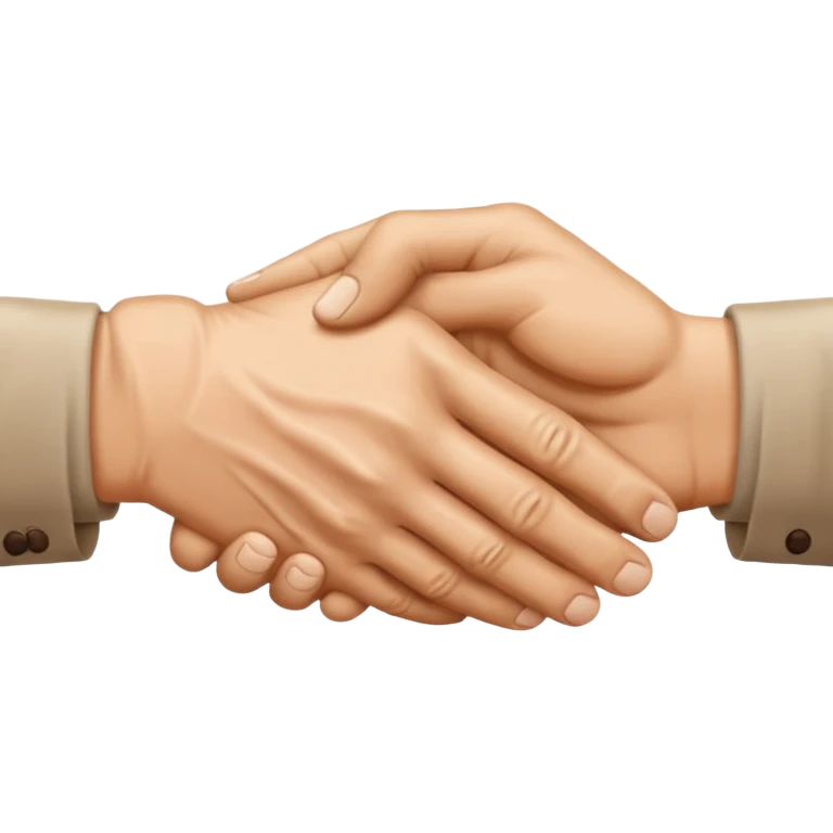 two hands shaking emoji
