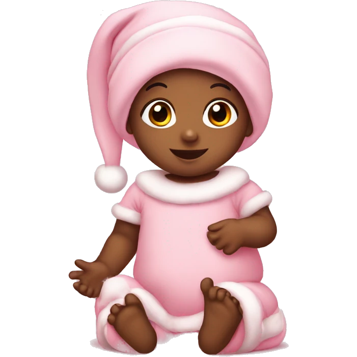 cute baby pink christmas emoji