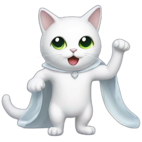 cat in a ghost costume emoji