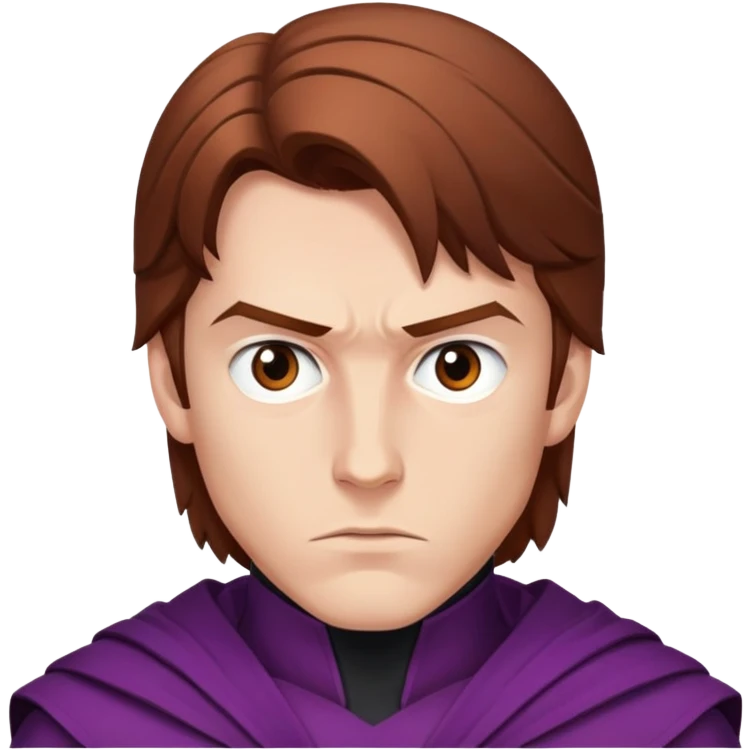 Young Erik Lehnsherr with brown hair, serious expression, before becoming Magneto emoji