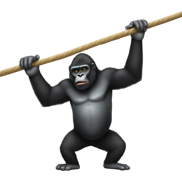 Gorilla doing the limbo  emoji