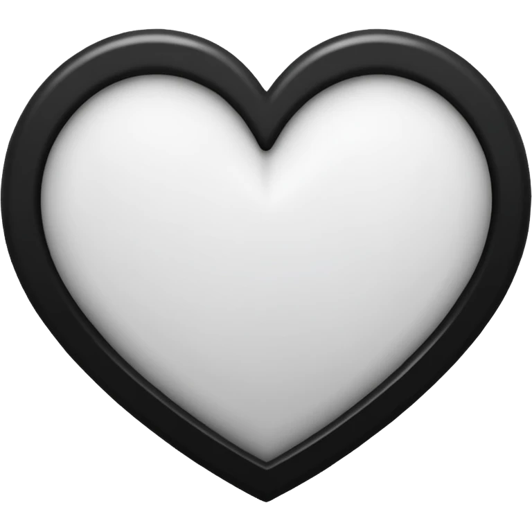 Black and white mix heart emoji