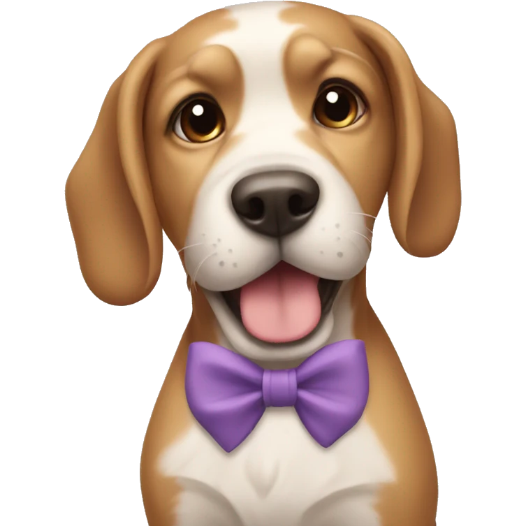 Dog with bow emoji