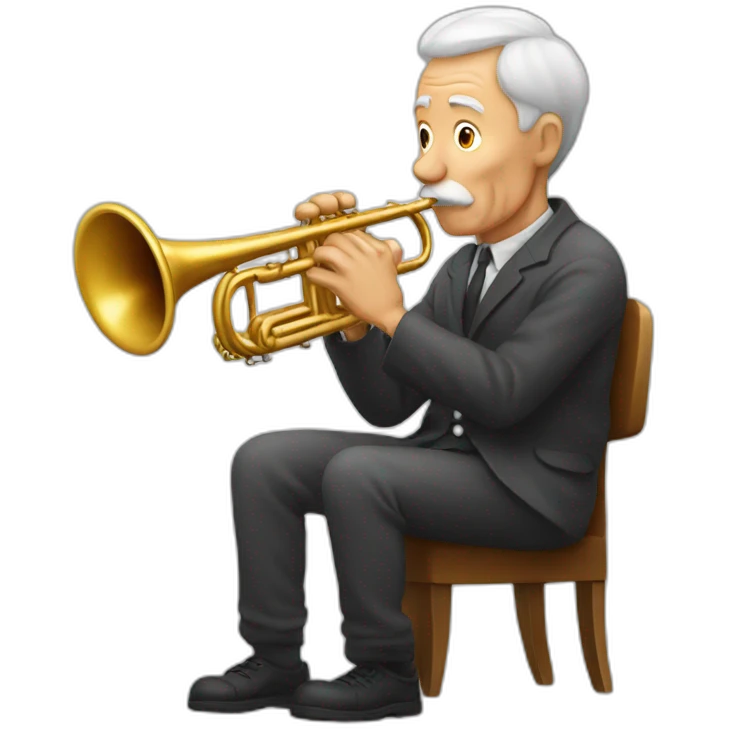 Old man with trumpet emoji