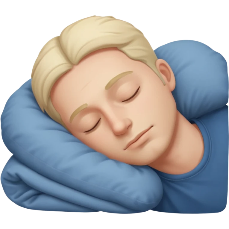 sleeping man with out pillow emoji