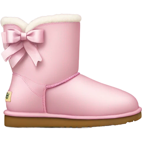 Light pink Uggs with bows emoji