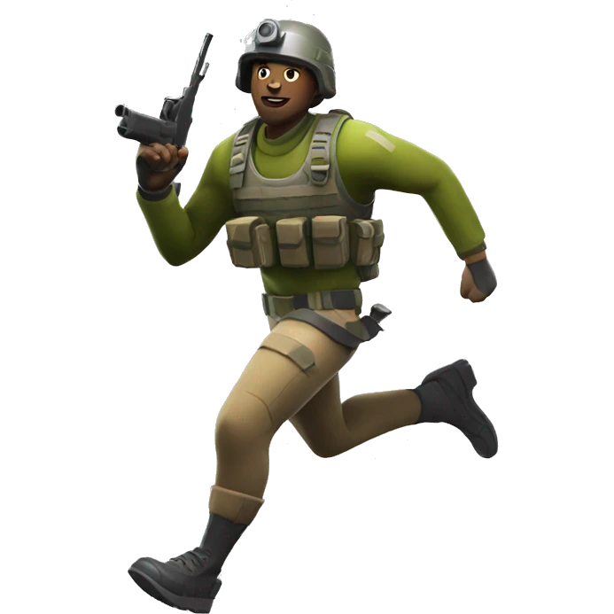 fortnite soldier running emoji