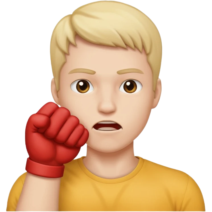держит у рта кулак  emoji
