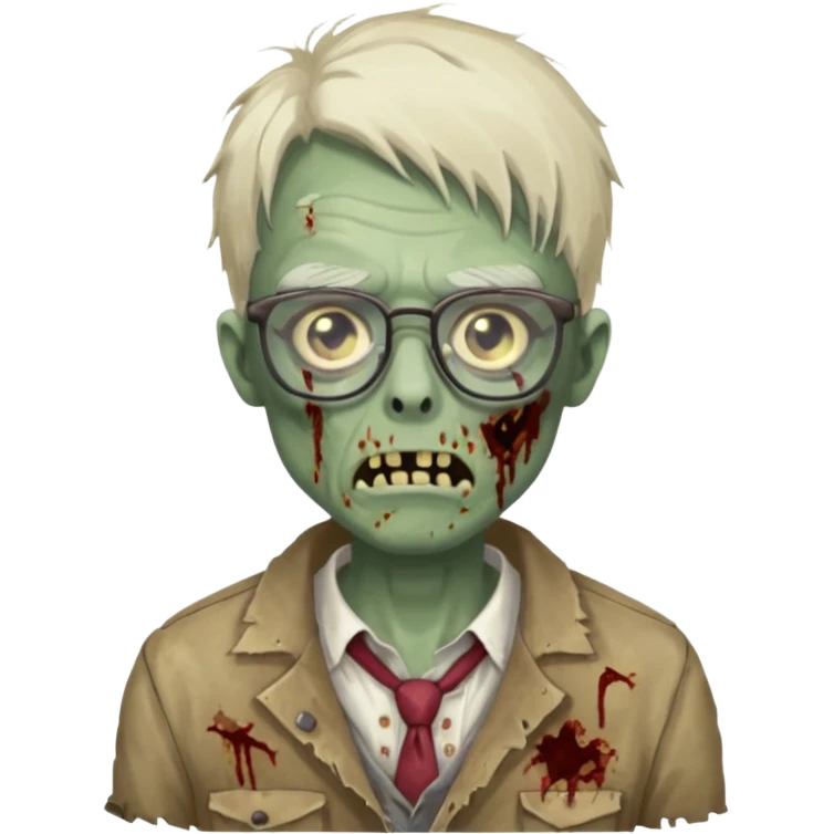 glasses zombie emoji
