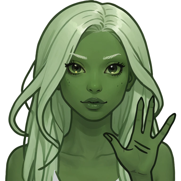 A girl with long nails and bleached hair emoji