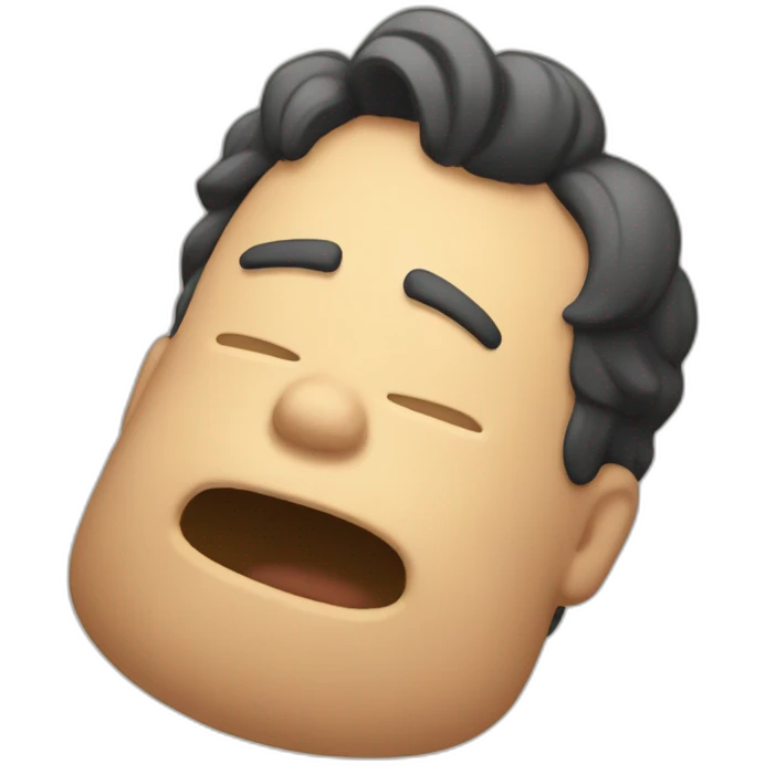 Hombre Gordo durmiendo emoji