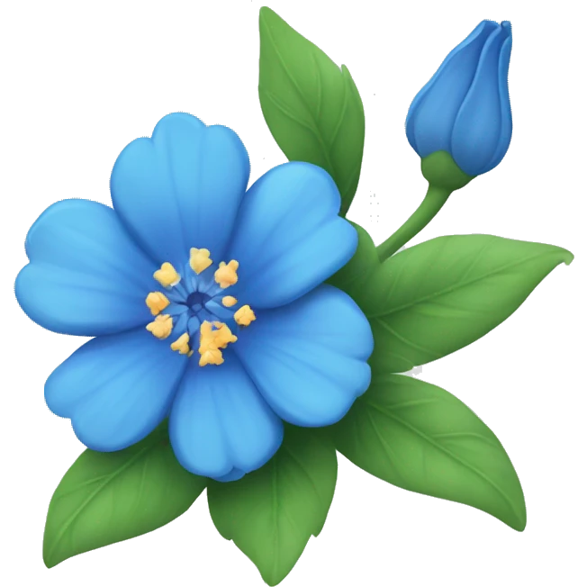 beautiful blue flower emoji