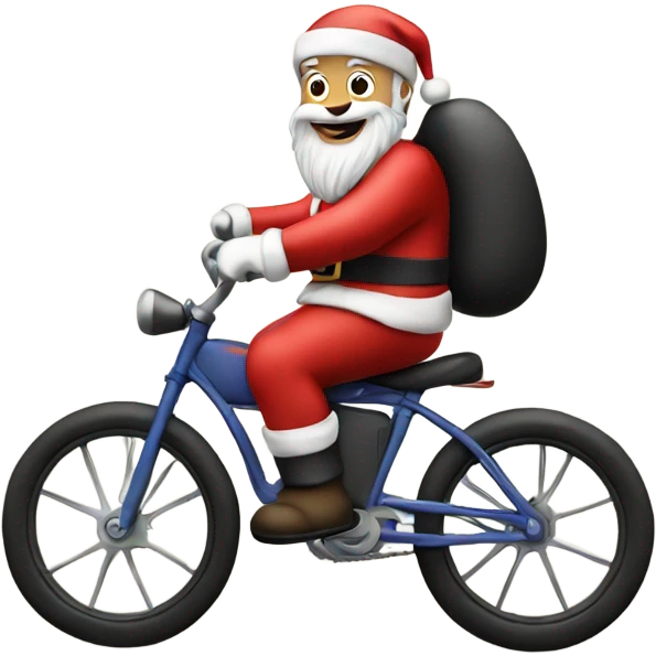 Santa on bike emoji