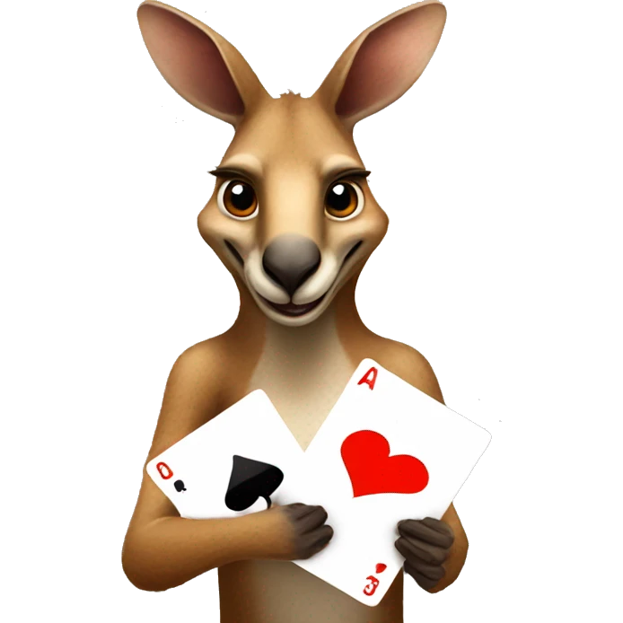 kangaroo playing UNO emoji