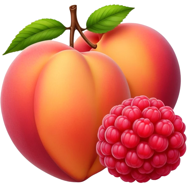 Peach raspberry  emoji