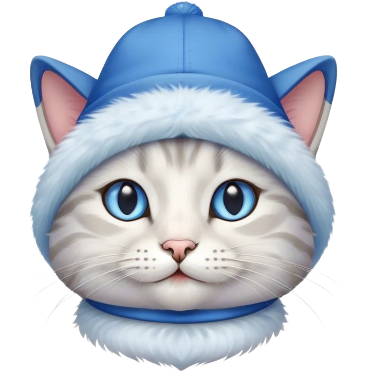 cat with a blue hat emoji