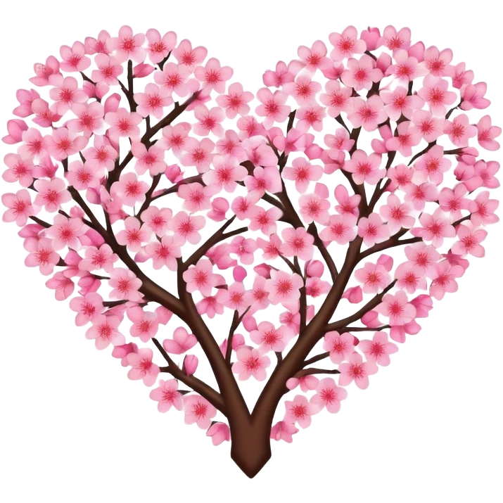 Cherry Blossom Heart emoji