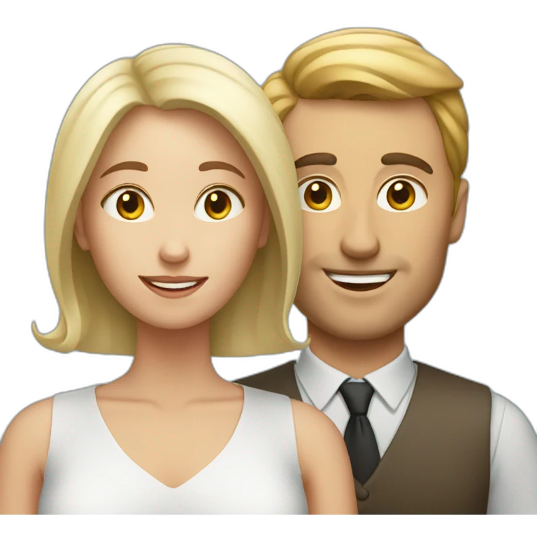 white man and woman learn new book emoji
