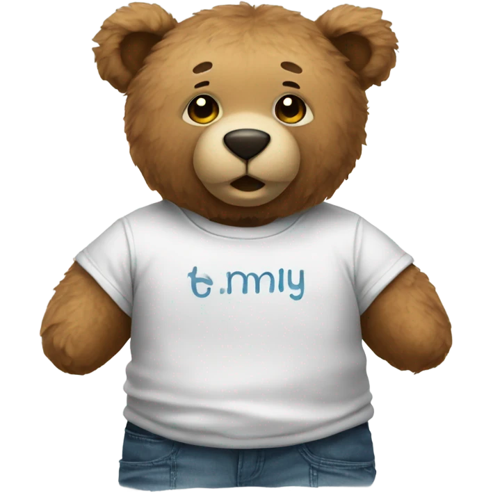 Teddy bear wearing t shirt  emoji