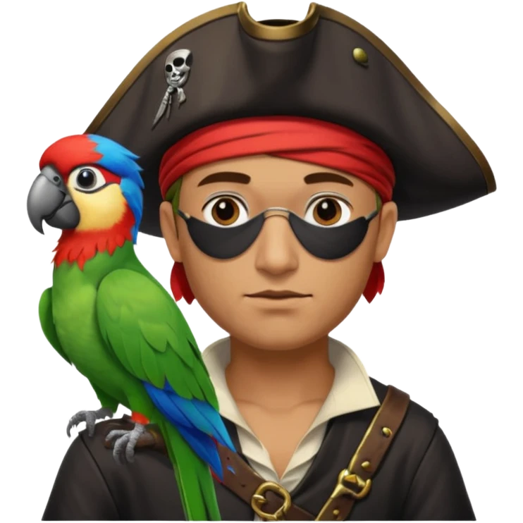 pirate and parrot emoji