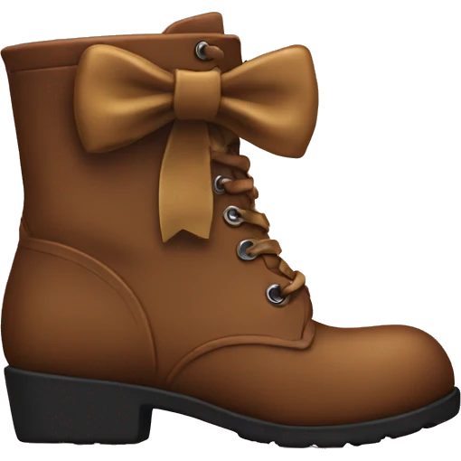 A boot with a bow on it emoji