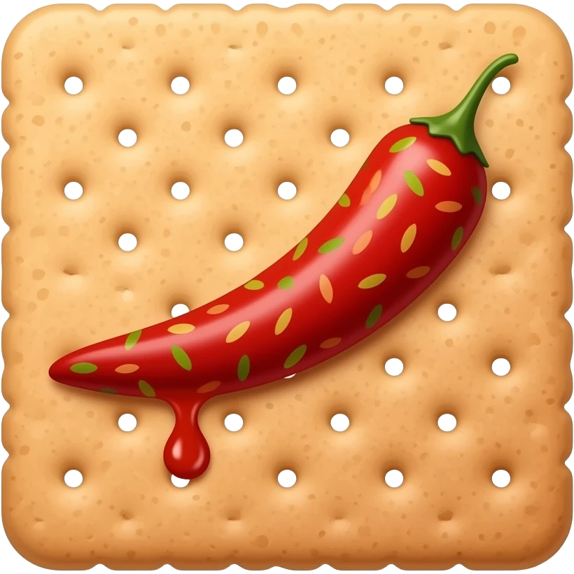 hot sauce on cracker emoji