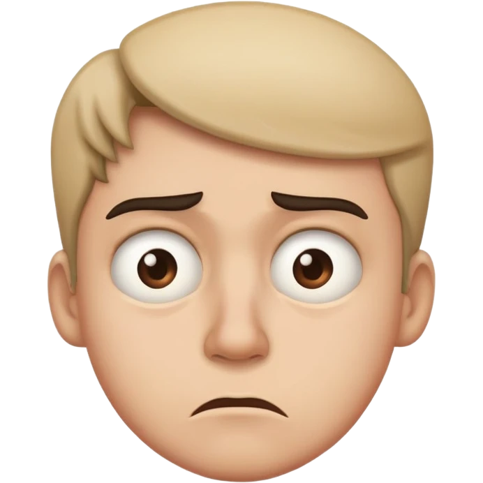 Side eye with a disgusting face emoji