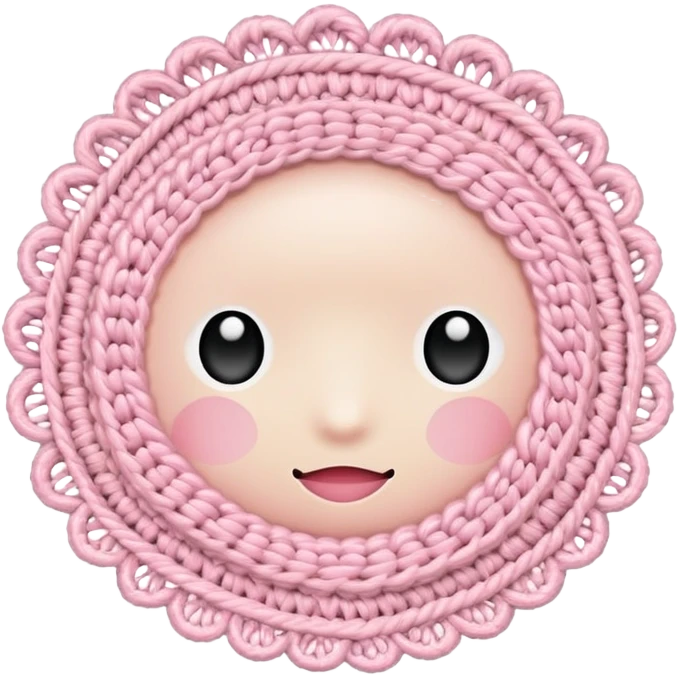 Light pink crotchet emoji