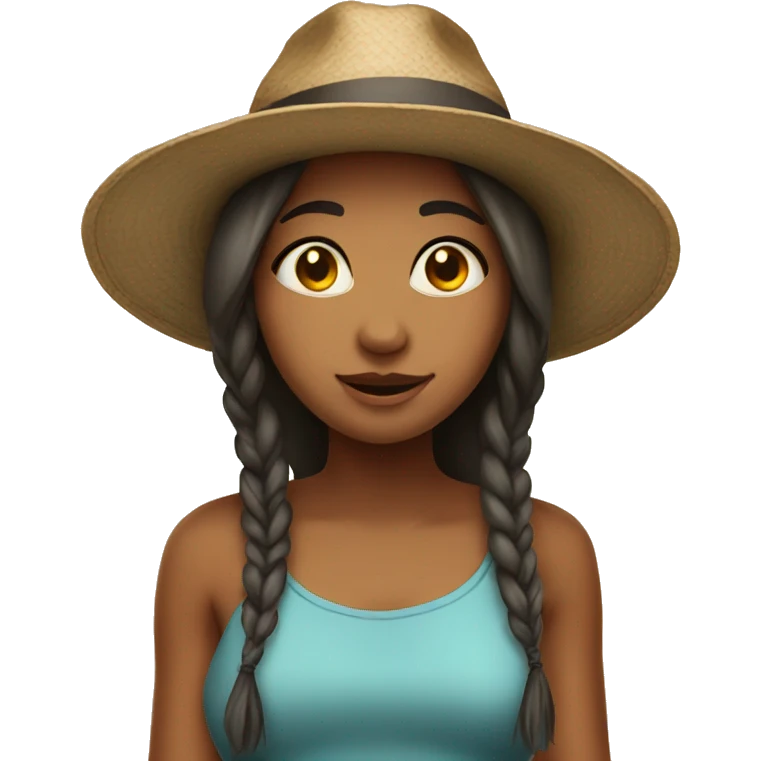 cute girl with hat emoji