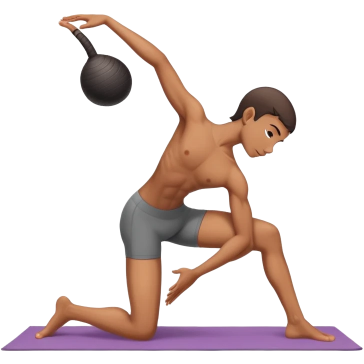 person doing cobra pose yoga emoji
