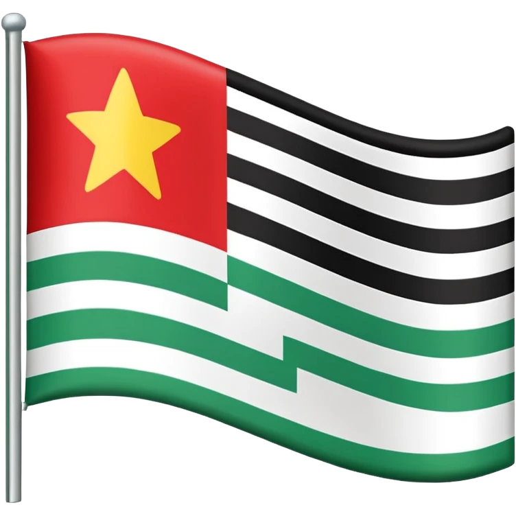 I want a flag as a emoji its made by three colours white green and black emoji