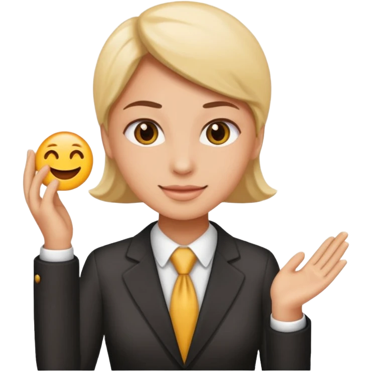 hazme un emoji de ayudando a una empresa a dejar de perder el tiempo emoji