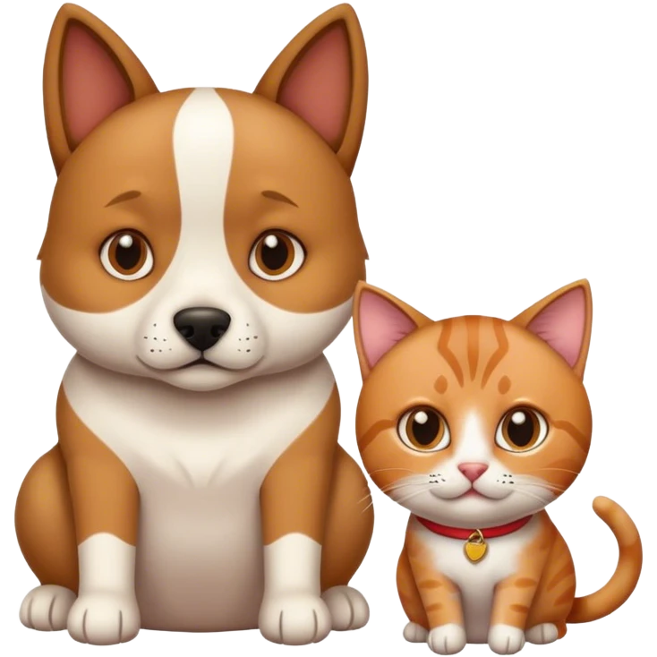 Dog with cat emoji