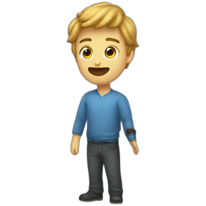 Persona mostrando un dedo índice en alto emoji