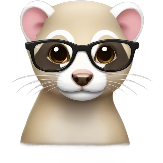 Ferret with glasses emoji