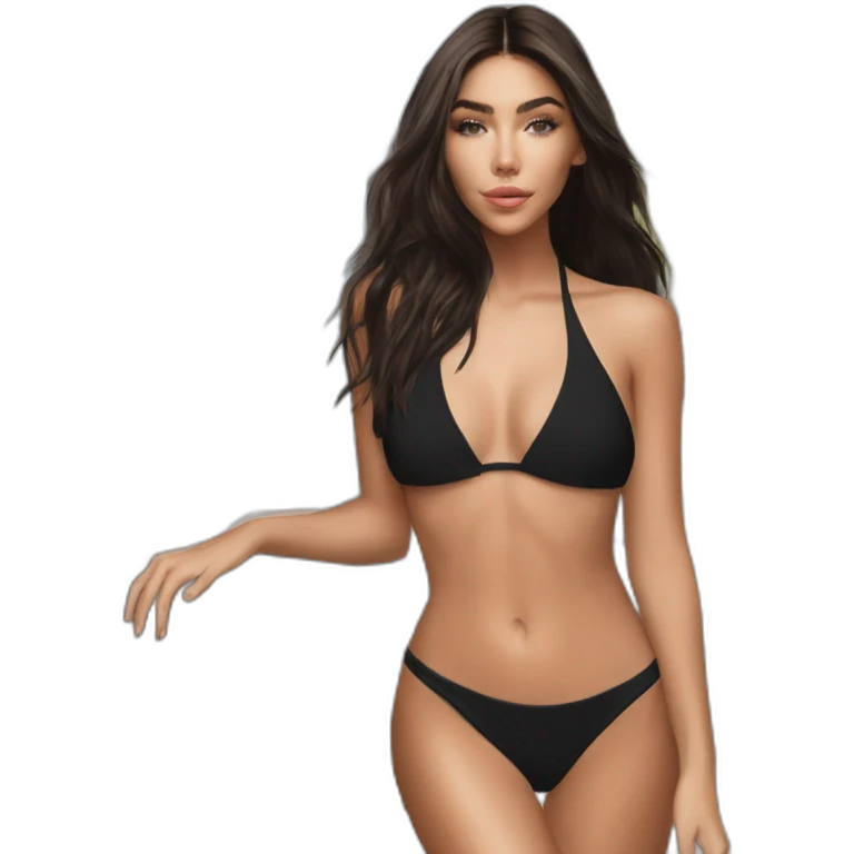 madison beer black bikini emoji