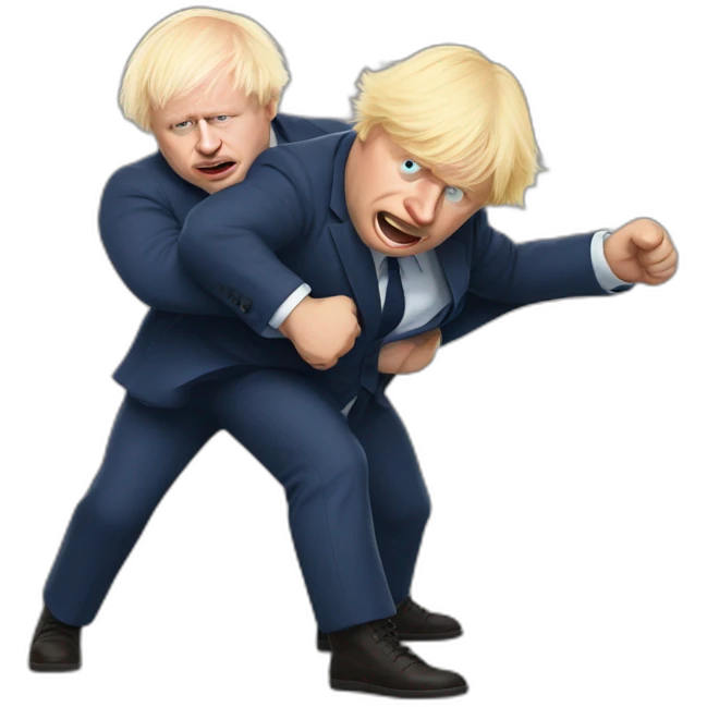 Boris Johnson wresting match emoji