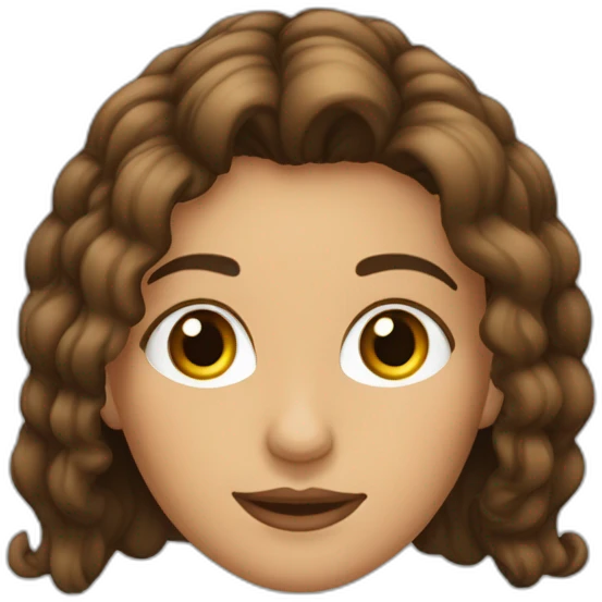 Mujer 39 años, pelo castaño, ojos marrones parecida a ana hataway con pelo lacio emoji